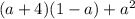 (a+4)(1-a)+a^2