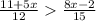 \frac{11+5x}{12} \frac{8x-2}{15}