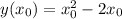 y(x_0)=x^2_0-2x_0