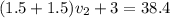 (1.5+1.5)v_{2}+3=38.4