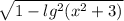 \sqrt{1-lg^2(x^2+3)}