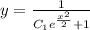 y=\frac{1}{C_1e^{\frac{x^2}{2}}+1}