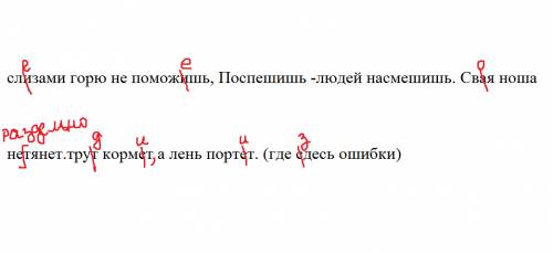 Слизами горю не , поспешишь -людей насмешишь. свая ноша нетянет.трут кормет а лень портет. (где сдес