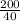 \frac{200}{40}