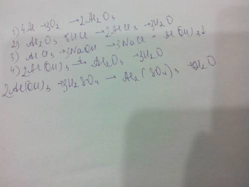 Осуществить ряд превращений и написать уравнения реакций: al-al2o3-alcl3-al(oh)3-al2o3 ; al(oh)3-al(