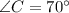 \angle C=70^\circ