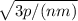 \sqrt{3p/(nm)}