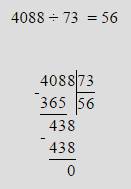 Как решить столбиком 4 088 разделить на 73 запись столбиком