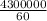 \frac{4300000}{60}