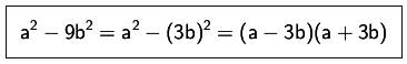 Разложиие на множители выражение a^2-9b^2