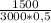 \frac{1500}{3000 * 0,5}