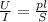 \frac{U}{I} = \frac{pl}{S}