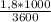 \frac{1,8 * 1000}{3600}