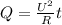 Q= \frac{ U^{2} }{R}t