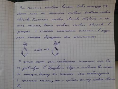 Проанализируйте состав одного-двух азотистых оснований и объясните за счет каких особенностей строен