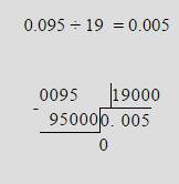 Вычислите. 0,52974: 81=? 0,095: 19=?