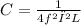 C=\frac{1}{4f^{2} π^{2}L }