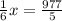 \frac{1}{6} x= \frac{977}{5}