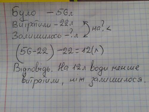 На знаходження умову и остачи и ризницеве поривння. склади коротку умову и розвяжи виразом. у дижци