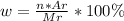 w=\frac{n*Ar}{Mr}*100\%