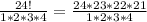 \frac{24!}{1*2*3*4} = \frac{24*23*22*21}{1*2*3*4}