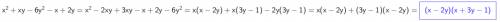 Разложить на множители: x^2+xy-6y^2-x+2y