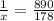 \frac{1}{x}= \frac{890}{178}