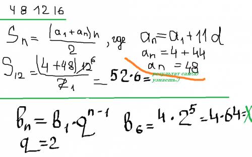 Найдите шестой член сумму двенадцати первых членов арифмитической пргрессии если известны четыре ее