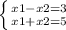 \left \{ {{x1-x2=3} \atop {x1+x2=5}} \right.