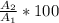 \frac{A_{2}}{A_1} *100