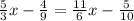 \frac{5}{3} x - \frac{4}{9} = \frac{11}{6} x - \frac{5}{10}