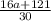 \frac{16a + 121}{30}