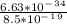 \frac{6.63*10^-^3^4}{8.5*10^-^1^9}