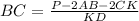 BC= \frac{P-2AB-2CK}{KD}