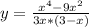 y= \frac{x^4- 9x^2}{3x*(3-x)}