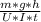 \frac{m * g * h}{U * I * t}