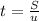 t= \frac{S}{u}