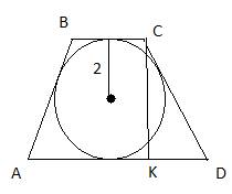 Іть будь-ласка у рівнобічну трапецію площею 20 см вписано коло радіуса 2 см.знайдіть сторони трапеці