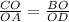 \frac{CO}{OA} = \frac{BO}{OD}