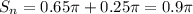 S_{n}=0.65 \pi +0.25 \pi =0.9 \pi