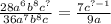 \frac{28a^6b^8c^ ?}{36a^7b^8c}= \frac{7c^{?-1}}{9a}