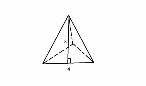 Вправильной треугольной пирамиде сторона основания 4 см, апофема 3 см. найдите площадь полной поверх