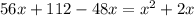 56x+112-48x=x^2+2x