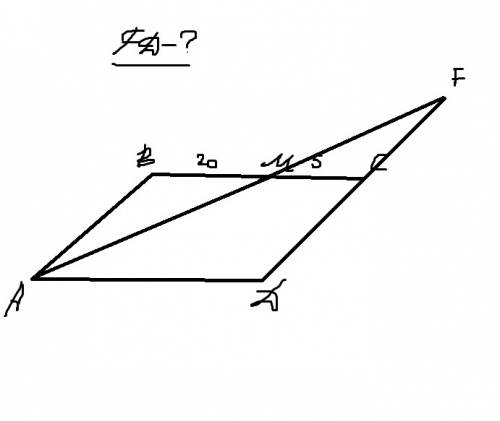 Биссектриса острого угла a параллелограмма abcd пересекает сторону bc в точке m, которая делит bc на