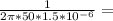 \frac{1}{2 \pi *50*1.5* 10^{-6}} =