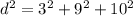 d^2=3^2+9^2+10^2