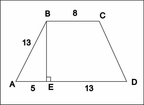 Найти площадь равнобедренной трапеции если известны основания 8и 18 и боковые стороны равны 13