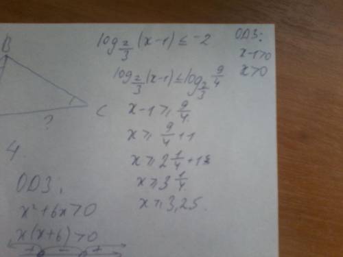 Решите логарифмическое неравенство log2/3(x-)< -2