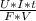 \frac{U * I * t}{F * V}