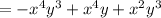 =-x^4y^3+x^4y+x^2y^3